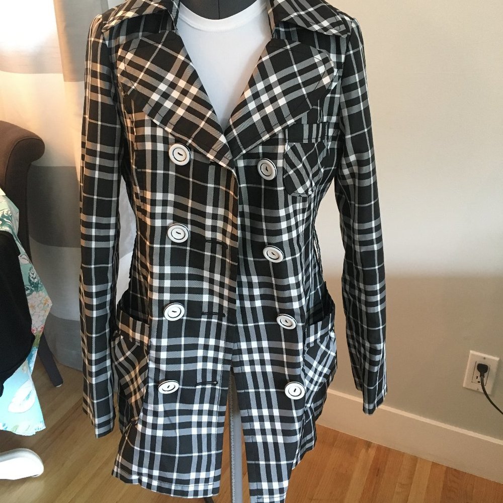 Vero Moda Plaid Trench Nylon